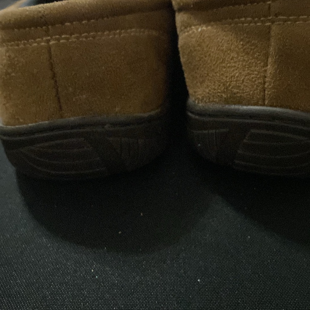 LEVI STRAUSS‎  MENS SIZE 11/12 FAUX TAN SUEDE FLANNEL LINED SLIPPERS CLEAN - Picture 8 of 11